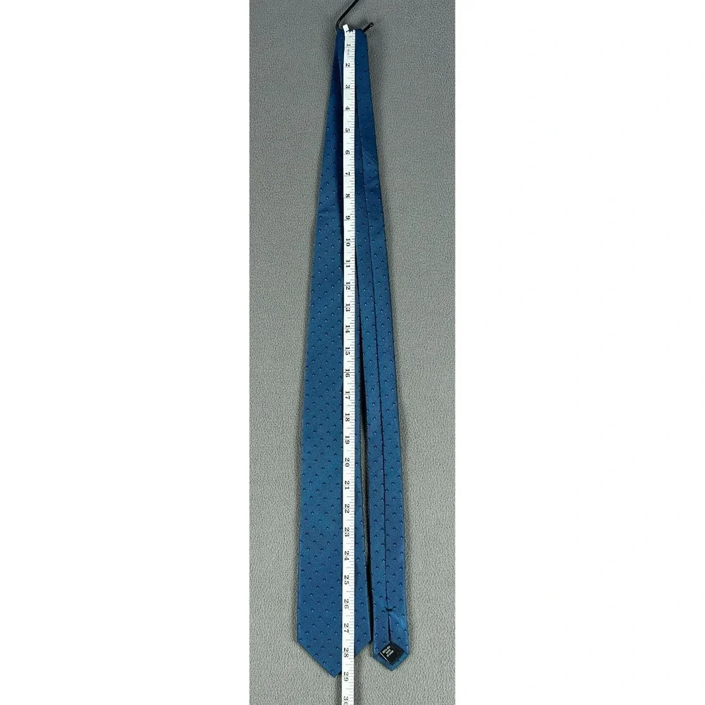 Jos A Bank Tie Blue Check Executive Collection Woven Silk Business New